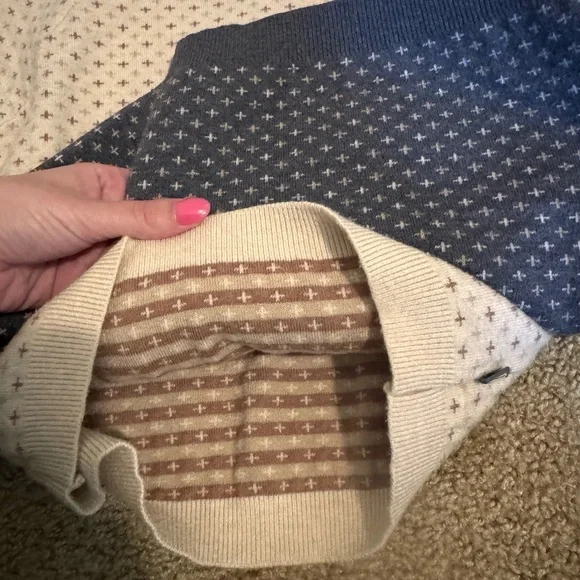 Cozy Sweater in Cream and Gray set of 2 - Picture 3 of 5